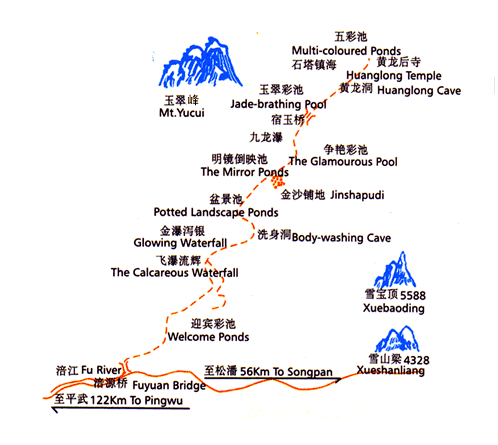 九寨沟景区导览图